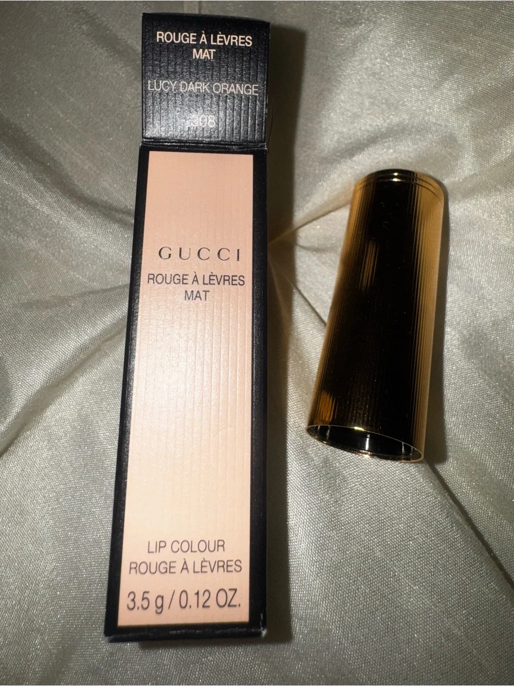 Gucci Matte Lipstick Lucy Dark Orange - Warm Terracotta